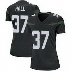 Women New York Jets Bryce Hall #37 Black Vapor Limited Stitched Football Jersey Women New York Jets Bryce Hall #37 Black Vapor Limited Stitched Football Jersey