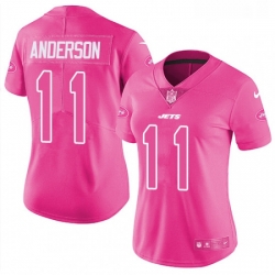 Womens Nike New York Jets 11 Robby Anderson Limited Pink Rush Fashion NFL Jersey Womens Nike New York Jets 11 Robby Anderson Limited Pink Rush Fashion NFL Jersey