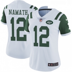 Womens Nike New York Jets 12 Joe Namath Elite White NFL Jersey Womens Nike New York Jets 12 Joe Namath Elite White NFL Jersey