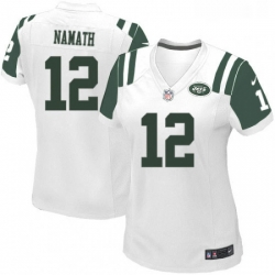 Womens Nike New York Jets 12 Joe Namath Game White NFL Jersey Womens Nike New York Jets 12 Joe Namath Game White NFL Jersey