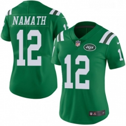 Womens Nike New York Jets 12 Joe Namath Limited Green Rush Vapor Untouchable NFL Jersey Womens Nike New York Jets 12 Joe Namath Limited Green Rush Vapor Untouchable NFL Jersey