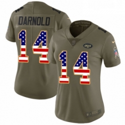 Womens Nike New York Jets 14 Sam Darnold Limited OliveUSA Flag 2017 Salute to Service NFL Jersey Womens Nike New York Jets 14 Sam Darnold Limited OliveUSA Flag 2017 Salute to Service NFL Jersey
