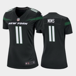 women denzel mims new york jets black game jersey  women denzel mims new york jets black game jersey
