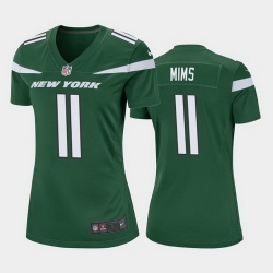 women denzel mims new york jets green game jersey  women denzel mims new york jets green game jersey