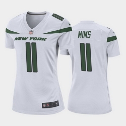 women denzel mims new york jets white game jersey  women denzel mims new york jets white game jersey
