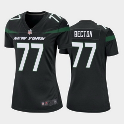 women mekhi becton new york jets black game jersey  women mekhi becton new york jets black game jersey