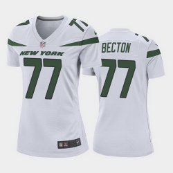 women mekhi becton new york jets white game jersey  women mekhi becton new york jets white game jersey