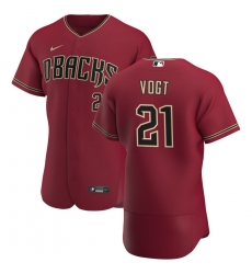 Men Arizona Diamondbacks 21 Stephen Vogt Men Nike Crimson Flex Base Alternate Team MLB Jersey