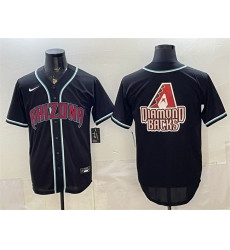 Men Arizona Diamondbacks Team Big Logo 2026 Fashion Replica Black Out Stitched Baseball JerseyS