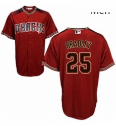 Mens Majestic Arizona Diamondbacks 25 Archie Bradley Authentic Red Alternate Cool Base MLB Jersey