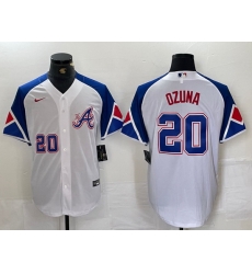 Men Atlanta Braves 20 Marcell Ozuna White 2024 Home Limited Stitched Baseball Jersey