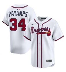 Men Atlanta Braves Nike Alternate Limited Jersey White Payamps Joel 34 Men Atlanta Braves Nike Alternate Limited Jersey White Payamps Joel 34