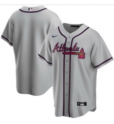 Men Atlanta Braves Nike Gray Blank Jersey