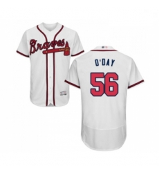 Mens Atlanta Braves 56 Darren O Day White Home Flex Base Authentic Collection Baseball Jersey