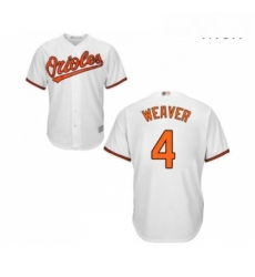 Mens Baltimore Orioles 4 Earl Weaver Replica White Home Cool Base Baseball Jersey 