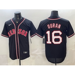 Men Boston Red Sox  16 Jarren Duran 2026 Fashion Replica Black Out Stitched Baseball Jersey