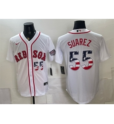 Men Boston Red Sox 55 Ranger Suarez White 2026 USA 250 Fourth of July Home Stitched Baseball Jersey Men Boston Red Sox 55 Ranger Suarez White 2026 USA 250 Fourth of July Home Stitched Baseball Jersey