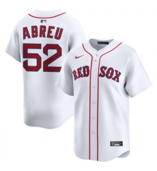 Men Boston Red Sox Nike Home Limited Jersey White Abreu Wilyer 52