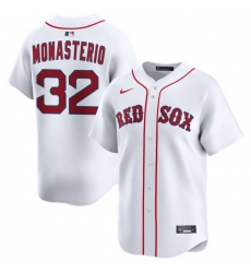 Men Boston Red Sox Nike Home Limited Jersey White Monasterio Andruw 32