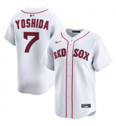 Men Boston Red Sox Nike Home Limited Jersey White Yoshida Masataka 7