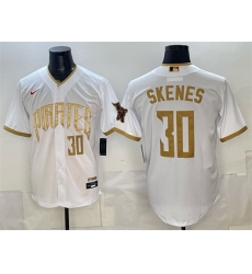 Men Pittsburgh Pirates 30 Paul Skenes White 2026 City Connect Stadium Stitched Baseball Jersey Men Pittsburgh Pirates 30 Paul Skenes White 2026 City Connect Stadium Stitched Baseball Jersey