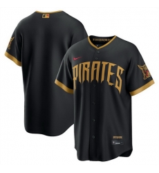 Men Pittsburgh Pirates Blank Black 2026 City Connect Stadium Stitched Baseball Jersey