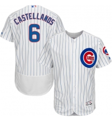 Cubs 6 Nick Castellanos White Flexbase Jersey