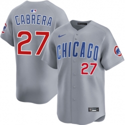 Men Chicago Cubs 27 Edward Cabrera Grey 2026 Limited Stitched Baseball Jersey
