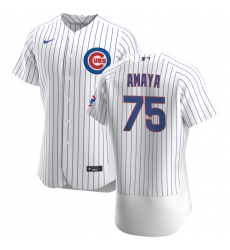 Men Chicago Cubs 75 Miguel Amaya Men Nike White Home 2020 Flex Base Player Jersey