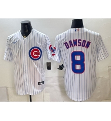 Men Chicago Cubs 8 Andre Dawson White Home Stitched Baseball Jersey Men Chicago Cubs 8 Andre Dawson White Home Stitched Baseball Jersey