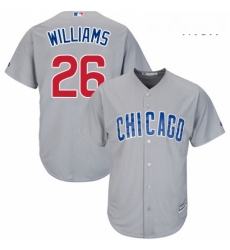 Mens Majestic Chicago Cubs 26 Billy Williams Replica Grey Road Cool Base MLB Jersey