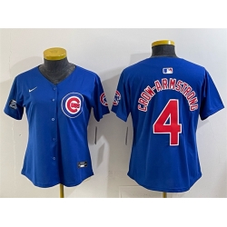 Women Chicago Cubs 4 Pete Crow Armstrong Royal  27Ryne Sandberg Tribute 27 Vapor Limited V2 Stitched Baseball Jersey 28Run Small 29 Women Chicago Cubs 4 Pete Crow Armstrong Royal  27Ryne Sandberg Tribute 27 Vapor Limited V2 Stitched Baseball Jersey 28Run Small 29