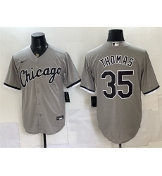 Men Chicago White Sox 35 Frank Thomas Grey Stitched Baseball Jersey Men Chicago White Sox 35 Frank Thomas Grey Stitched Baseball Jersey