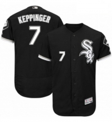 Mens Majestic Chicago White Sox 7 Jeff Keppinger Black Flexbase Authentic Collection MLB Jersey