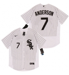 White Sox 7 Tim Anderson White 2020 Nike Flexbase Jersey