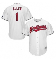 Men Indians Allen White Cool Base Jersey