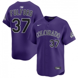 Men Colorado Rockies Nike Purple Alternate Limited Jersey FULFORD 37