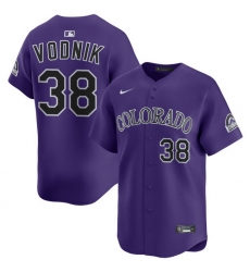 Men Colorado Rockies Nike Purple Alternate Limited Jersey Vodnik Victor 38