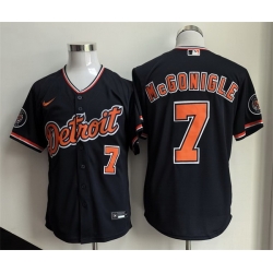 Men Detroit Tigers  7 Kevin McGonigle Black 2026 Alternate Vapor Premier Limited Stitched Baseball Jersey