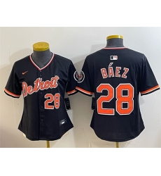 Youth Detroit Tigers  28 Javier B%C3%A1ez Black 2026 Alternate Vapor Premier Limited Stitched Baseball Jersey