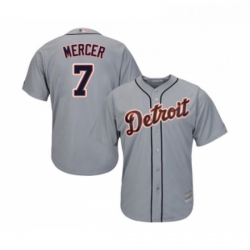 Youth Detroit Tigers 7 Jordy Mercer Replica Grey Road Cool Base Baseball Jersey 