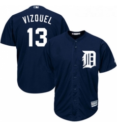 Youth Majestic Detroit Tigers 13 Lance Parrish Replica Navy Blue Alternate Cool Base MLB Jersey