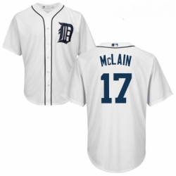 Youth Majestic Detroit Tigers 17 Denny McLain Authentic White Home Cool Base MLB Jersey