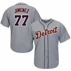 Youth Majestic Detroit Tigers 77 Joe Jimenez Replica Grey Road Cool Base MLB Jersey 