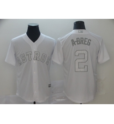 Astros 2 Alex Bregman A Breg White 2019 Players 27 Weekend Player Jersey