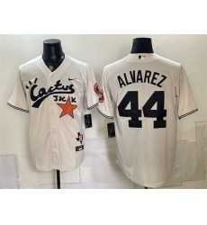 Men Houston Astros 44 Yordan Alvarez Cream Cactus Jack Vapor Premier Limited Stitched Baseball Jersey Men Houston Astros 44 Yordan Alvarez Cream Cactus Jack Vapor Premier Limited Stitched Baseball Jersey