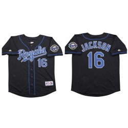 Men Kansas City Royals Bo Jackson #16 Black Baseball Stitched Jersey Men Kansas City Royals Bo Jackson #16 Black Baseball Stitched Jersey