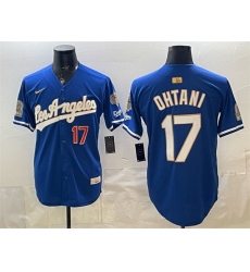 Men Los Angeles Dodgers 17 Shohei Ohtani Royal 2026 Gold Collection 9x B2B Champs Patch Stitched Baseball Jersey Men Los Angeles Dodgers 17 Shohei Ohtani Royal 2026 Gold Collection 9x B2B Champs Patch Stitched Baseball Jersey