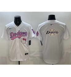Men Los Angeles Dodgers Team Big Logo White Hello Kitty Night Stitched Baseball Jerseys Men Los Angeles Dodgers Team Big Logo White Hello Kitty Night Stitched Baseball Jerseys