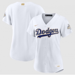 Women Los Angeles Dodgers Nike White 2026 Gold Collection Stadium Jersey